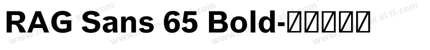 RAG Sans 65 Bold字体转换